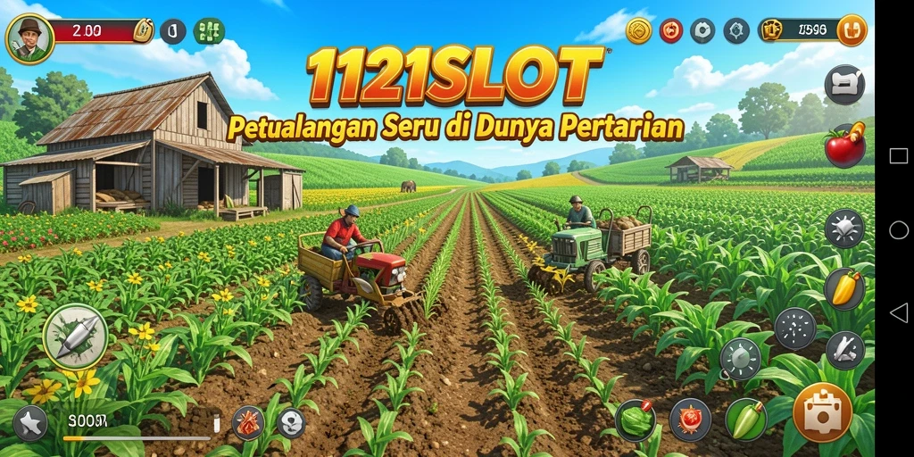 Screenshot 1121SLOT menampilkan ladang yang subur dan aktivitas bertani yang mengasyikkan.