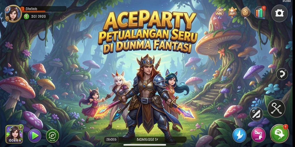 Tampilan utama gameplay ACEPARTY yang menampilkan momen seru dalam petualangan.