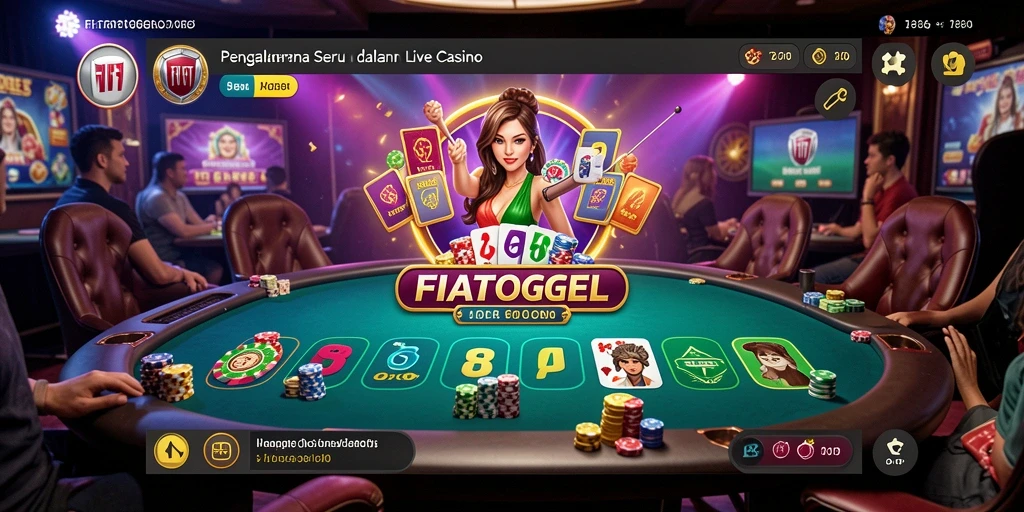 Tampilan menarik dari permainan Live Casino di FIATOGEL.