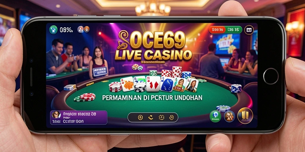 Tampilan gameplay Live Casino yang menarik dan interaktif di OCE69.