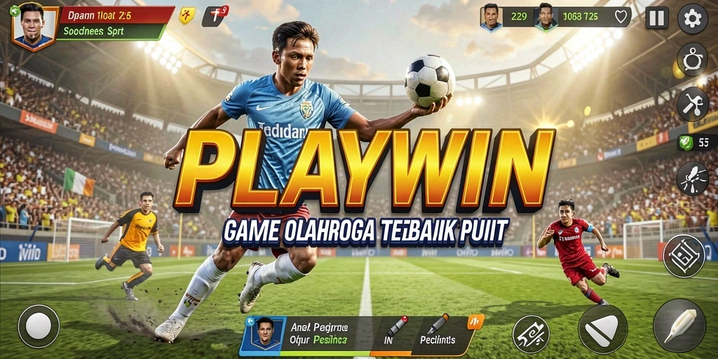 Tampilan gameplay menegangkan di <strong>PLAYWIN</strong>, penuh aksi olahraga.