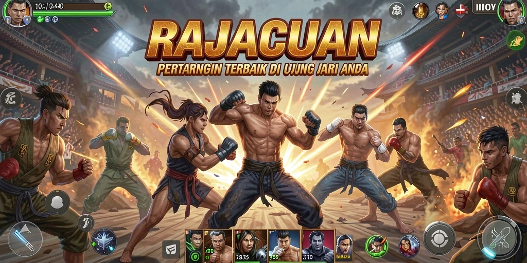 Tampilan gameplay menegangkan dan seru di RAJACUAN.