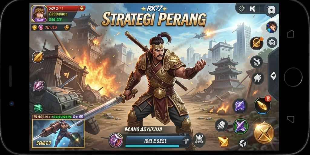Gameplay RK77 menampilkan pertarungan strategi yang mendebarkan.