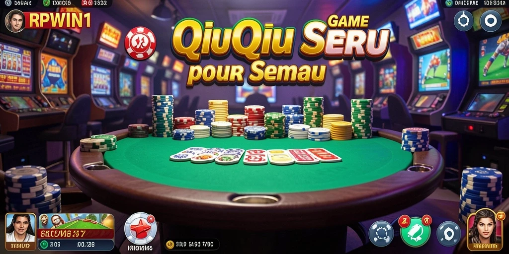Screenshot utama menunjukkan momen seru dalam permainan QiuQiu.