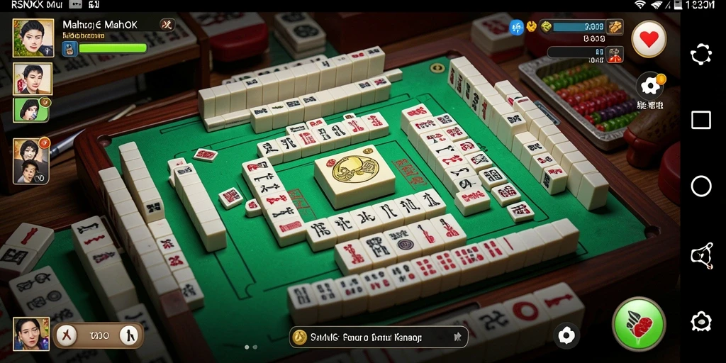Tampilan gameplay RSNOK dengan suasana Mahjong yang menarik.