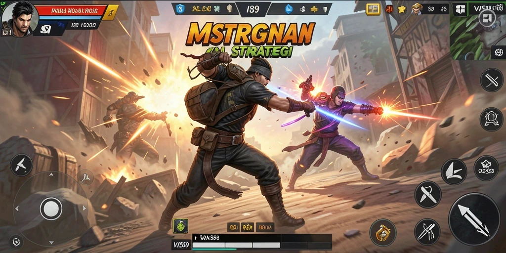 Tampilan seru dari gameplay pertarungan di VISA89.